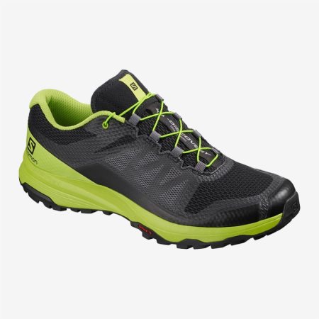 Salomon XA DISCOVERY Mens Trail Running Shoes Black/Green UK JYUW